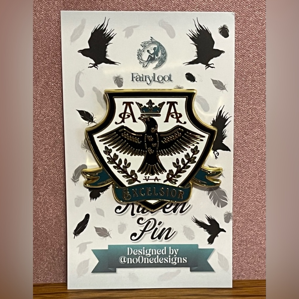 Fairyloot Raven Pin NWT